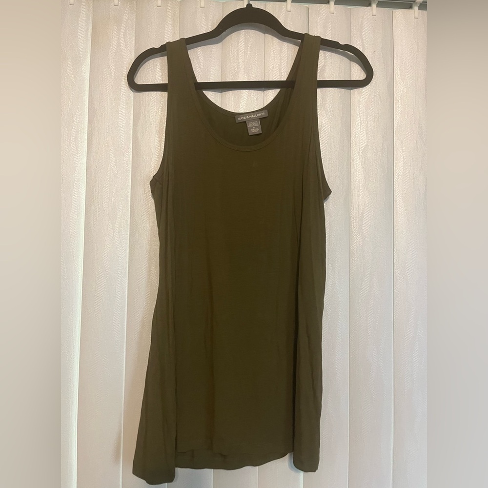 Olive Green Sleeveless Top